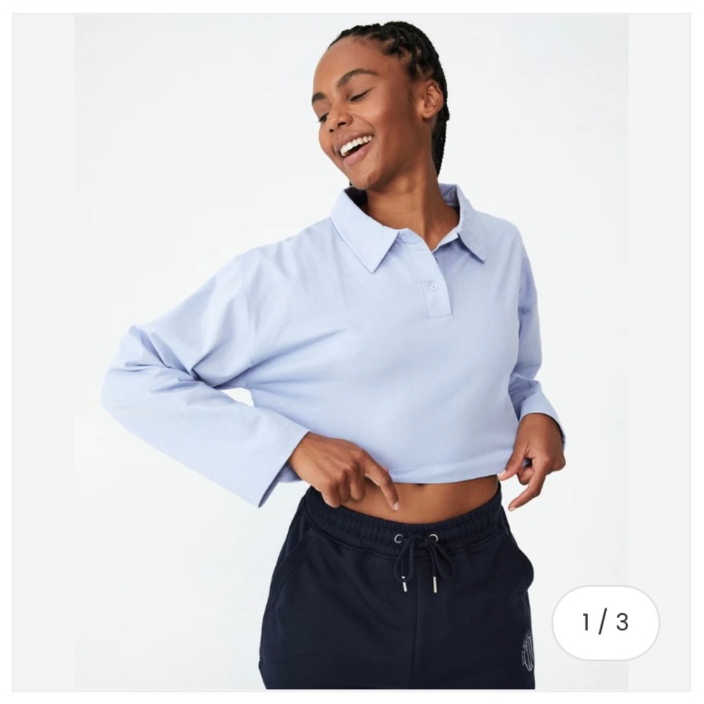 Cotton On Body long sleeve polo top. NWT